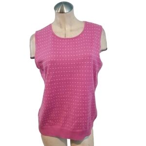 3/$25 Lands' End Size L 14 16 Pink Vest Sleeveless Top